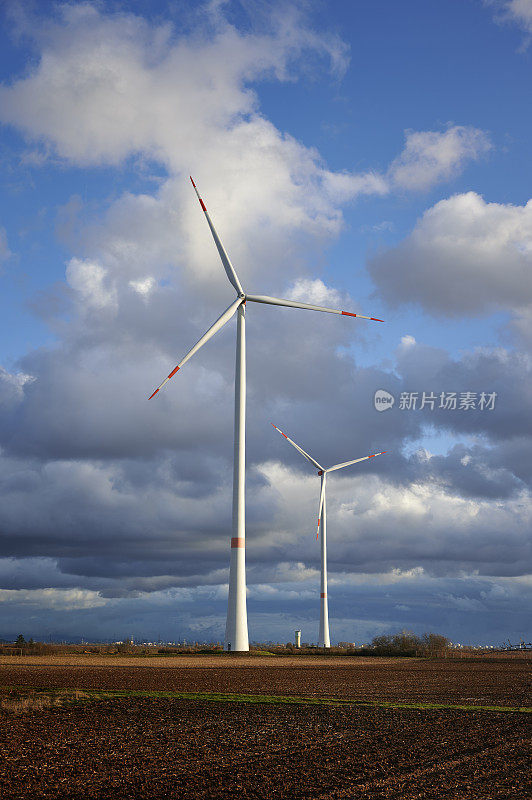风能/两个风力涡轮机